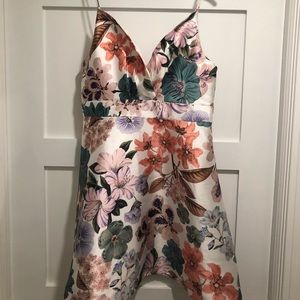 Talulah short floral dress with spaghetti straps